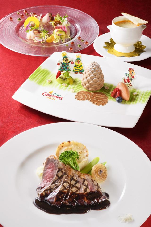 東京ディズニーランドホテル「ドリーマーズ・ラウンジ」“ディズニー・クリスマス”　ディナーセット