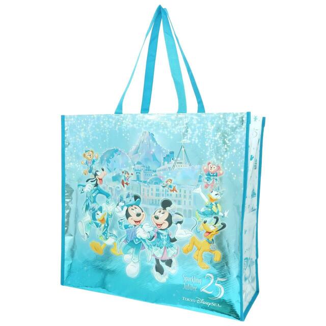 ショッピングバッグ 1,400円|「東京ディズニーシー25周年“スパークリング・ジュビリー”」スペシャルグッズ|販売店舗:東京ディズニーシー「エンポーリオ」|発売日:2026年4月8日(水)