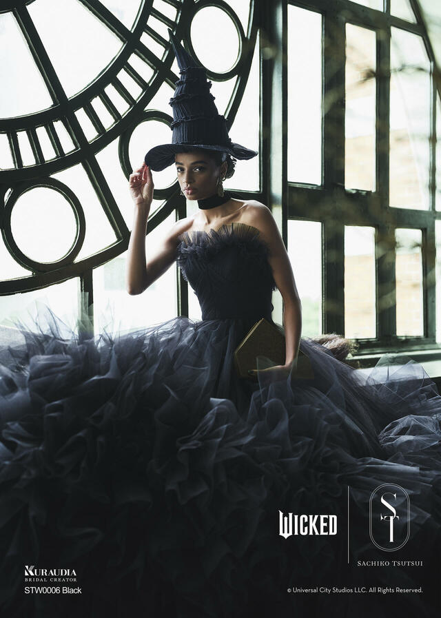 【クラウディア】『ウィキッド』新作ウェディングドレス「WICKED｜SACHIKO TSUTSUI」　STW0006_Black