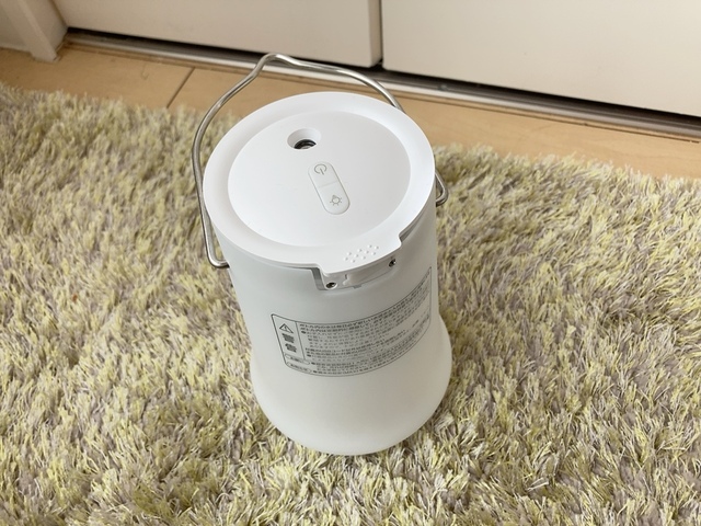 【ニトリ ランタンになるコードレス加湿器】加湿中もほとんど音がしない