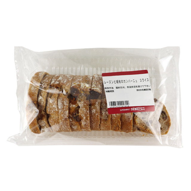 【成城石井の愛されグルメ パン部門 2位】「成城石井自家製 レーズンと胡桃のカンパーニュスライス」1パック 431円(税込)
