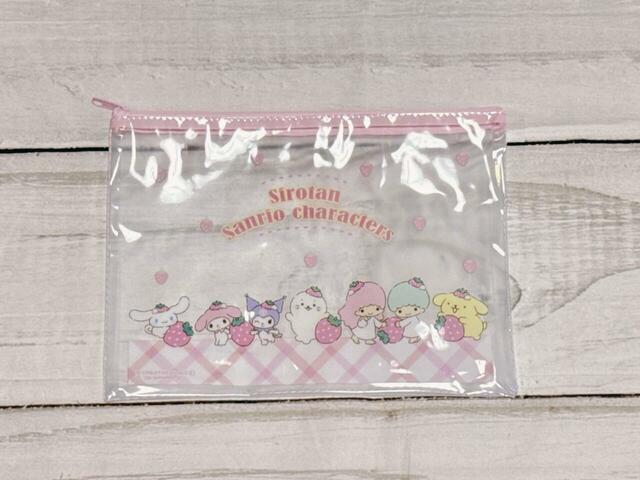 しろたん×サンリオキャラクターズ フラットポーチ:110円(税込)