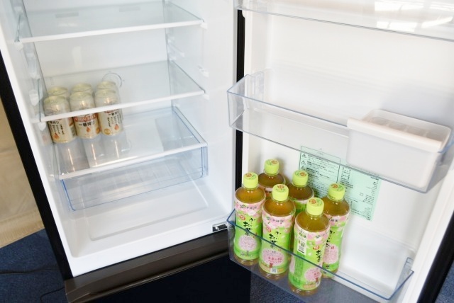 持ち込んだ食材は冷蔵庫にたっぷり入る