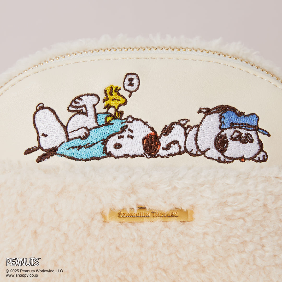 Samantha Thavasa Peanuts Snoopy Collection Long Wallet Black