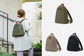 【KEYUCA】「N撥水ルルエリュック M」5,390円（税込）カラー展開：ブラック・ベージュ・カーキ