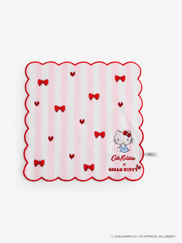 Cath Kidston × Hello Kitty タオルハンカチ Stripe 1,980円(税込)