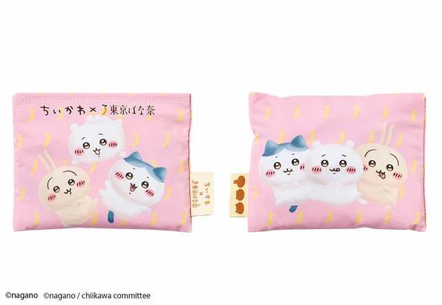 ちいかわ×東京ばな奈 エコバッグ(エコバッグセット 4個入1,900円/8個入2,700円) ©nagano / chiikawa committee
