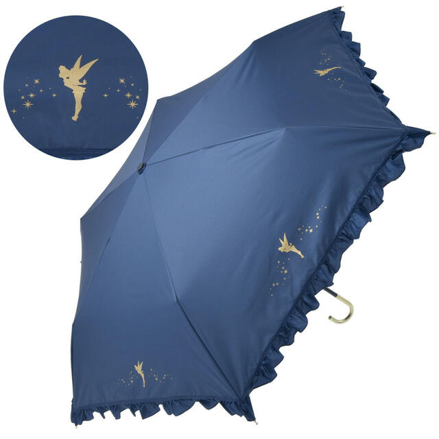 ティンカー・ベル 折りたたみ傘 晴雨兼用 チャーム付き SHINY DAY 4,000円