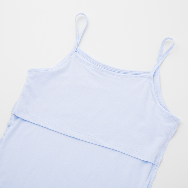 エアリズムコットンブレンド胸二重キャミソール