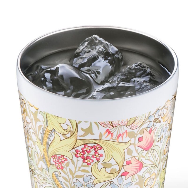 【ウィリアム・モリス 真空断熱タンブラー　ゴールデン・リリー】真空断熱構造で氷が6時間溶けない