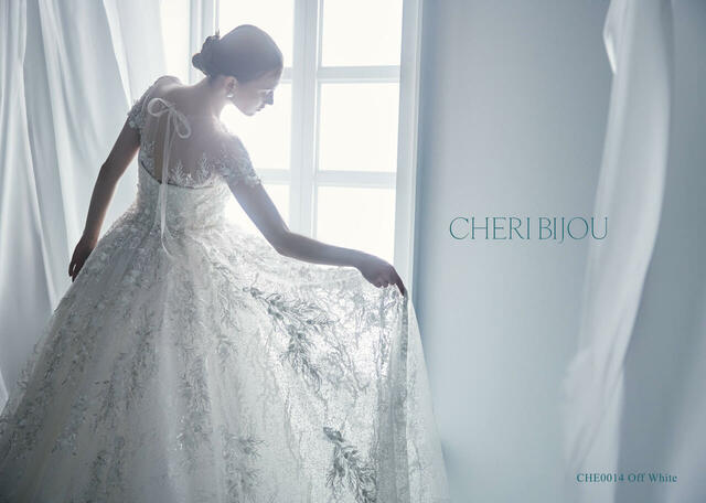 【クラウディア】CHERI BIJOU(シェリービジュー)新作ウェディングドレス｜CHE0014_OffWhite