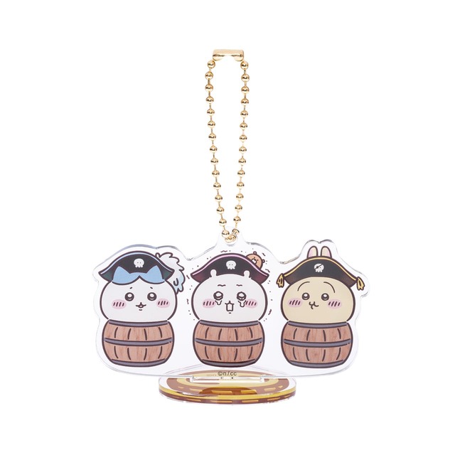 【ちいかわアドベンチャー】「アクリルスタンドになるキーホルダー」樽にはまっちゃった　￥880
