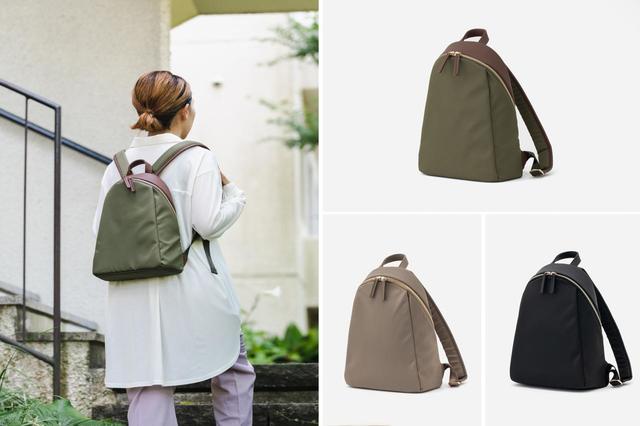 【KEYUCA】「N撥水ルルエリュック M」5,390円（税込）カラー展開：ブラック・ベージュ・カーキ
