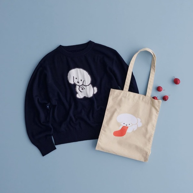 【Afternoon Tea LIVING×てらおかなつみ】ジャカードプルオーバー 7,480円、トートバッグ 4,400円