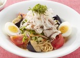  鹿児島産黒豚  野菜たっぷり胡麻だれ冷やし麺　