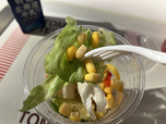 ちゃんと新鮮な野菜サラダがディズニーで食べられるのは嬉しいなあ。