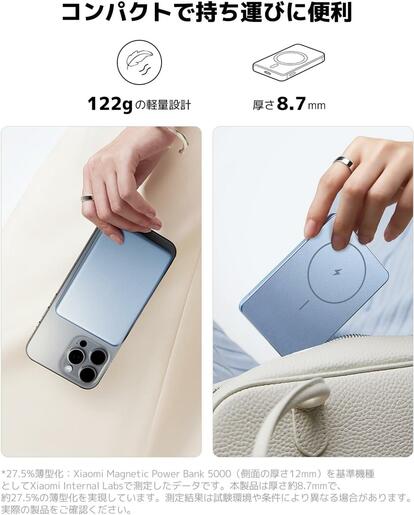 極薄8.7mmは毎日持ち歩ける。Xiaomiの新作モバイルバッテリー「Super