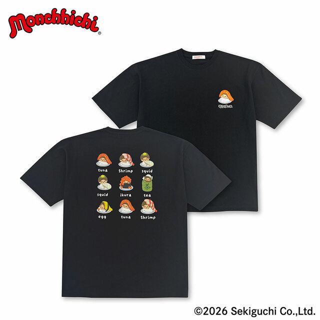 【イオン限定「モンチッチ」プリントＴシャツ】ブラック／2,178円（税込）