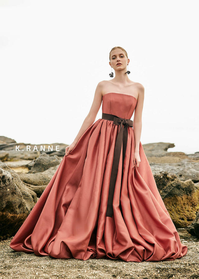 クラウディア|「K.RANNE-クランネ-」新作ウェディングドレス|KNE0046_Apricot