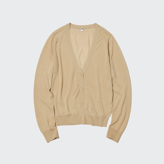 【ユニクロ・商品画像】「ライトVネックカーディガン」(カラー:BEIGE)