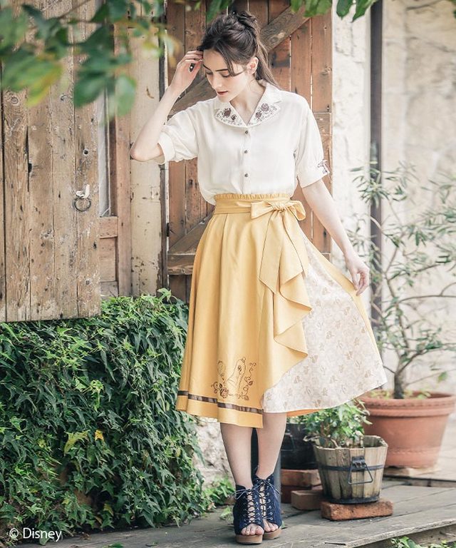 【美女と野獣】フリルスカート イエロー ￥7,590(税込)