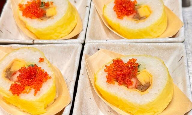 【銀座朝食ラボ 小鉢ビュッフェ】筆者イチオシの太巻き