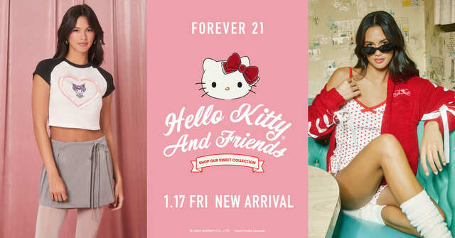 【FOREVER 21×サンリオスプリングコレクション】アパレル18型、雑貨6型の全24型が登場!