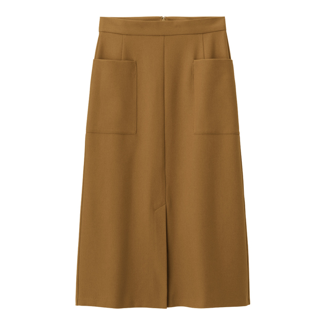 GU／フロントポケットミディスカートZ（BROWN）