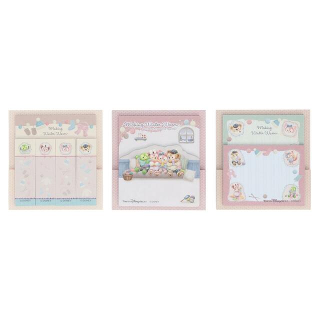 ふせんセット 1,300円|東京ディズニーシー「ダッフィー&フレンズのメイキング・ウインター・ウォーム」グッズ|販売店舗:東京ディズニーシー「マクダックス・デパートメントストア」|発売日:2026年11月2日(月)