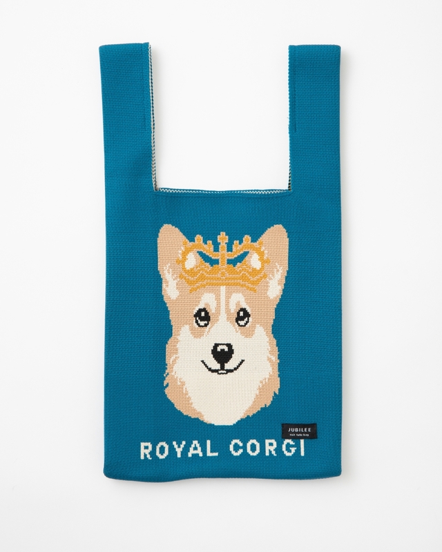 【Jubilee ニットトートバッグ イギリスデザイン/ブルー】オールシーズン愛用できるデザインが嬉しい