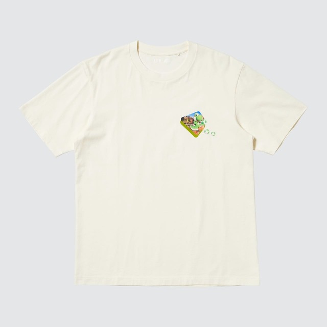 【ユニクロ「ザ・スーパーマリオギャラクシー・ムービーUT」】MEN XS-4XL 各1,990円/映画の世界に登場するヨッシーをワンポイントで表現