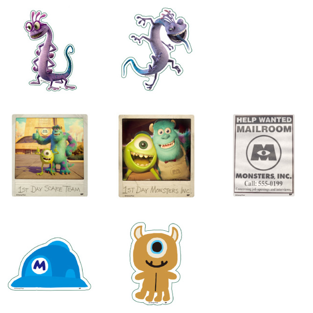 「モンスターズ・インク / モンスターズ・ユニバーシティ ステッカー」（全7種）税込み 418円