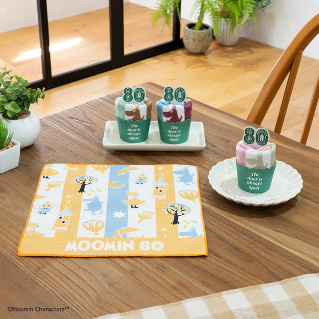 【タイトーくじ ムーミン Anniversary Year】E賞 カップケーキ風ハンドタオル(全4種/タオルサイズ約25cm、賞品サイズ約10cm)