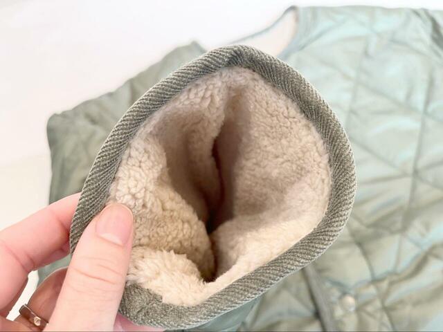 【coca ウォッシャブル キルティングリバーシブルボアブルゾン】キルティング×ボアの2WAYデザイン。どちらを表にしても着られます