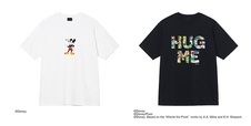 ディズニー100周年限定デザイン Tシャツ （左：PLATINUM MICKEY TEE、 右：HUG ME TEE) 各5,500円