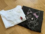 【ユニクロ クロミ&マイメロディ UT グラフィックTシャツ WHITE クロミ&マイメロディ UT グラフィックTシャツ DARK GRAY】オーバーサイズで男女問わず着やすい