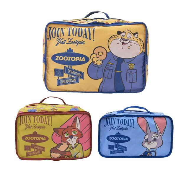 ジュディ・ホップス、ニック・ワイルド、クロウハウザー 衣類圧縮収納ポーチ セット 3サイズ ZOOTOPIA TRAVEL 4,500円