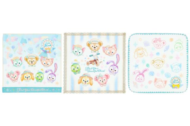 ミニタオルセット 3,200円｜東京ディズニーシー25周年「ダッフィー＆フレンズのファインド・ユア・ビューティフル・ブルー！」グッズ｜販売店舗：東京ディズニーシー「マクダックス・デパートメントストア」｜発売日：2026年4月14日（火）