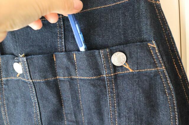 【ワークマン ウォーミーデニムオーバーオール】ペン差し付き