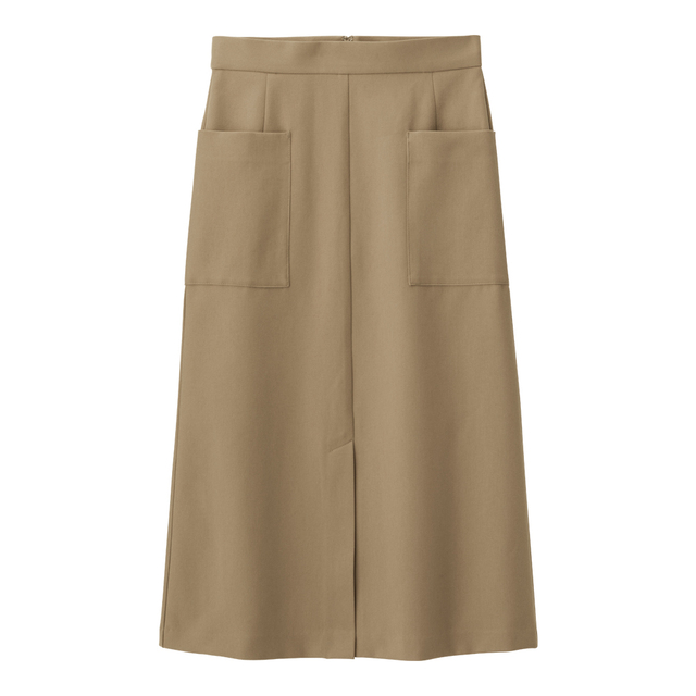 GU／フロントポケットミディスカートZ（BEIGE）