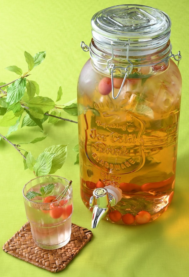 さくらんぼのフレーバードリンク