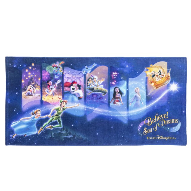 東京ディズニーシー「ビリーヴ！～シー・オブ・ドリームス～」ワイドバスタオル