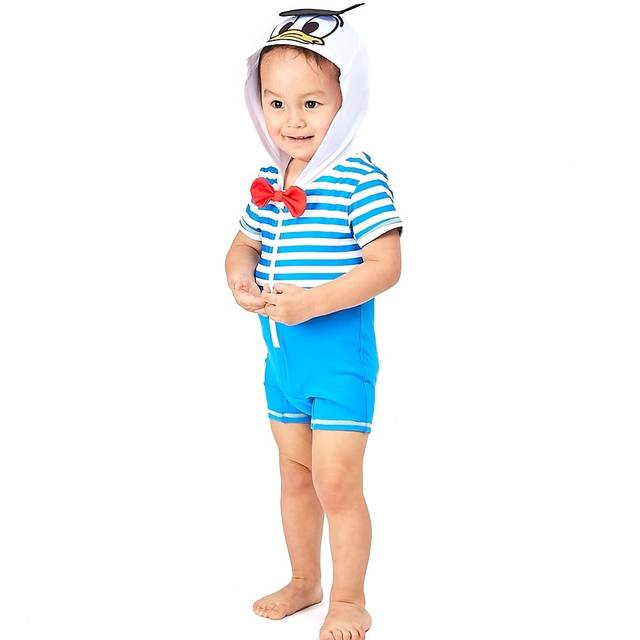 ディズニー ドナルド なりきりフード付き水着