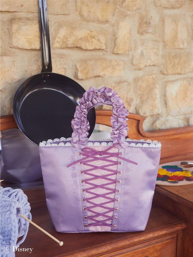 フリルハンドルトートバッグ ￥7,700｜Maison de FLEUR あいにゃんコラボレーション ディズニーコレクション『塔の上のラプンツェル』