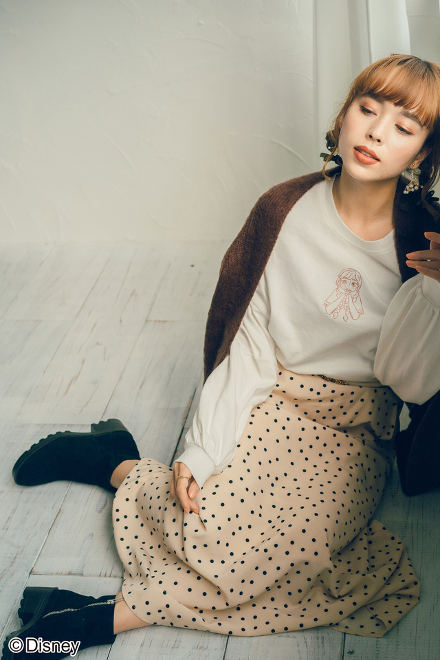 ≪アナ/エルサ/オラフ/ビッグシルエットサイドスリットトップス≫