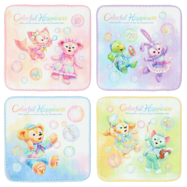 「ダッフィー＆フレンズ20周年：カラフルハピネス」ミニタオルセット