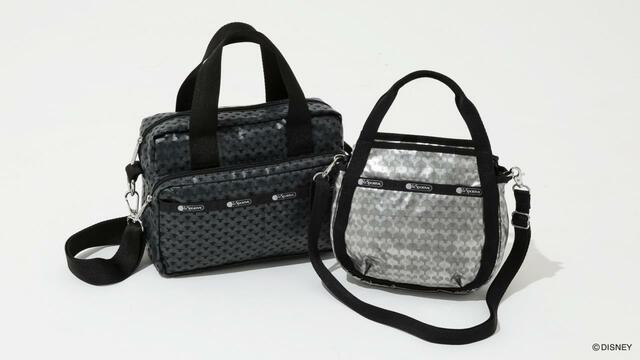 （左）ミディアム2ジップ クロスボディ 25,300円、（右）スモールジェニー 17,050円｜レスポートサック ディズニー創立100周年コレクション