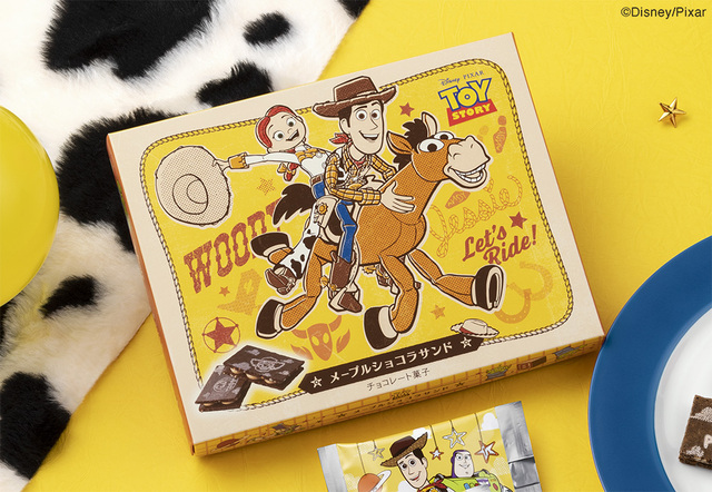 入数ごとに異なるパッケージデザイン。8枚入は「ウッディ」「ジェシー」「ブルズアイ」が描かれている【Disney SWEETS COLLECTION by 東京ばな奈「トイ・ストーリー/メープルショコラサンド」】