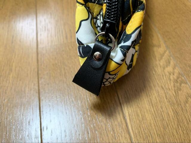 【リンネル×フィンレイソン 付録ポーチ】およそ3.5cmと持ちやすいファスナー部分
