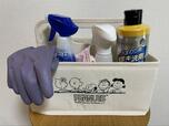 【スヌーピー すっきり収納キャリーボックス】ゴム手袋、クロス、洗剤をひとまとめに収納